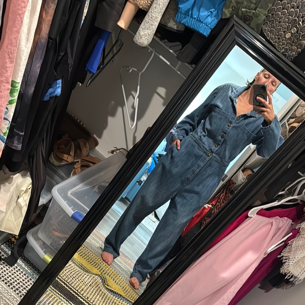 We the Free Denim Jumpsuit